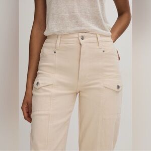 PAIGE High Rise Cream Jeans